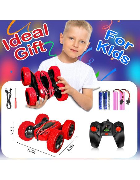 Coche de Control Remoto Acrobático FREE TO FLY Rojo 4WD