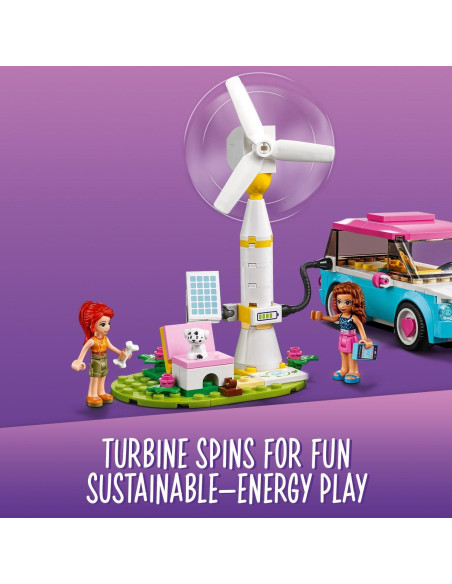 Lego 41443 Friends Coche Eléctrico de Olivia + Estación de Carga