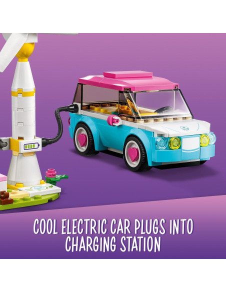 Lego 41443 Friends Coche Eléctrico de Olivia + Estación de Carga