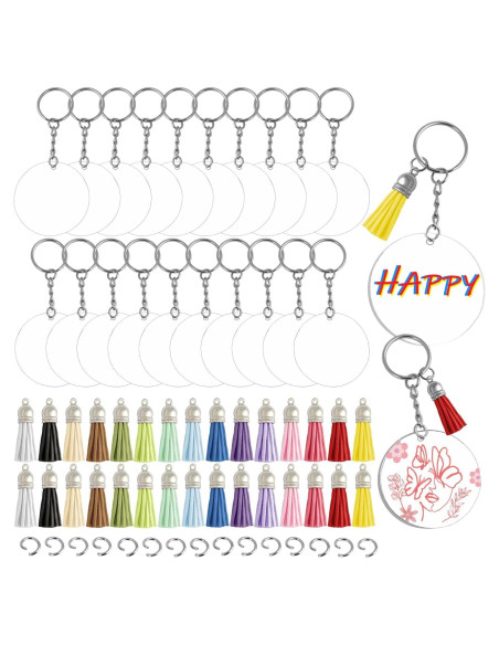 Kit de Fabricación de Llaveros RAINFLOW 120 Piezas Acrílico