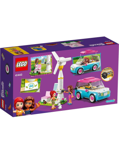 Lego 41443 Friends Coche Eléctrico de Olivia + Estación de Carga