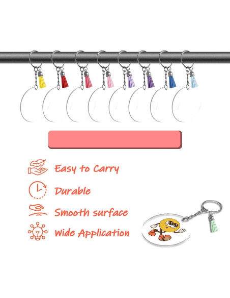 Kit de Fabricación de Llaveros RAINFLOW 120 Piezas Acrílico