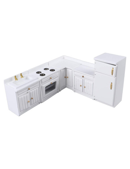 Kit de Muebles de Cocina para Casa de Muñecas Haomian 1:12