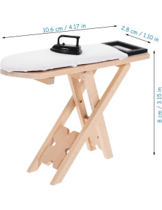 Mesa de Planchar Miniatura NUOBESTY para Casa de Muñecas 2