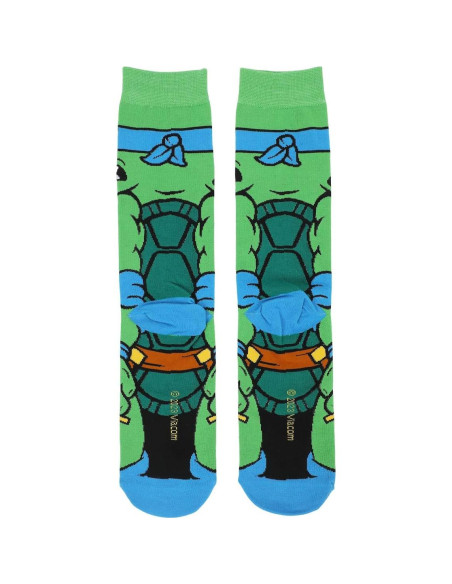 Calcetines de tripulación Animigos Tortugas Ninja Leonardo 10-13