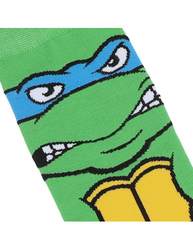 Calcetines de tripulación Animigos Tortugas Ninja Leonardo 10-13