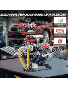 Juego de Construcción Motor V8 BYTLK 665 Piezas Educativo 2