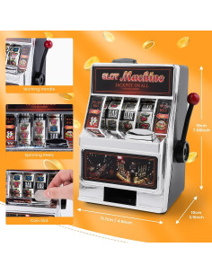 Banco de Dinero Máquina Tragamonedas REFARICO 15x12x20cm 2