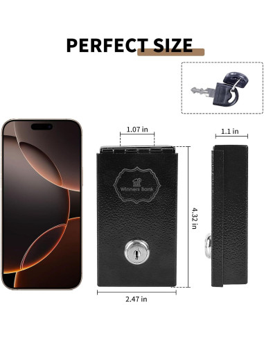 Banco de Ganadores KishYa Caja de Metal Portátil con Llave