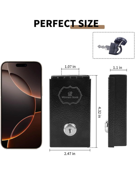 Banco de Ganadores KishYa Caja de Metal Portátil con Llave