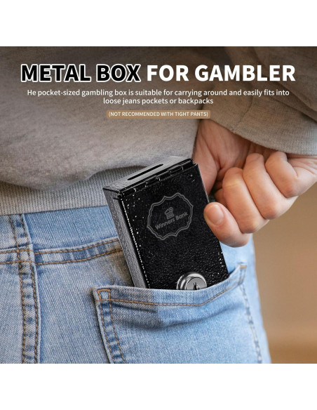 Banco de Ganadores KishYa Caja de Metal Portátil con Llave