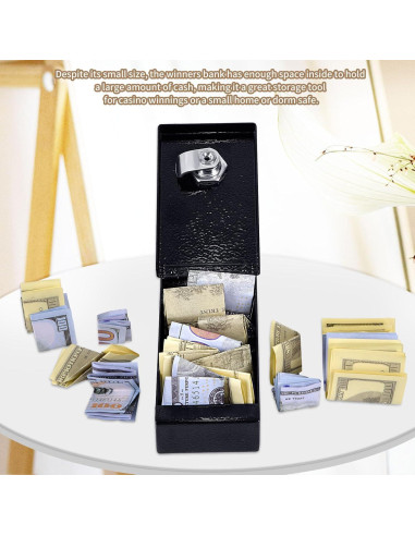 Banco de Ganadores KishYa Caja de Metal Portátil con Llave