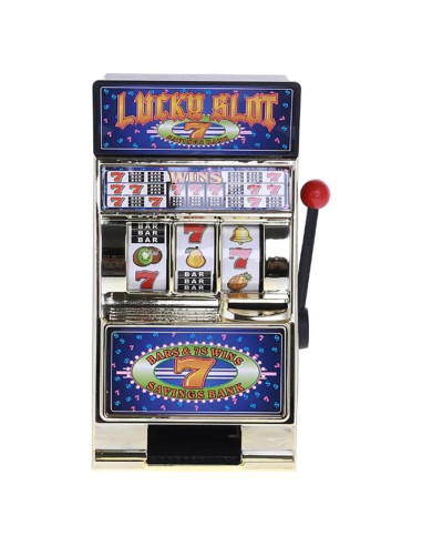 Mini Máquina Tragamonedas Manual 20 cm - Juego de Casino