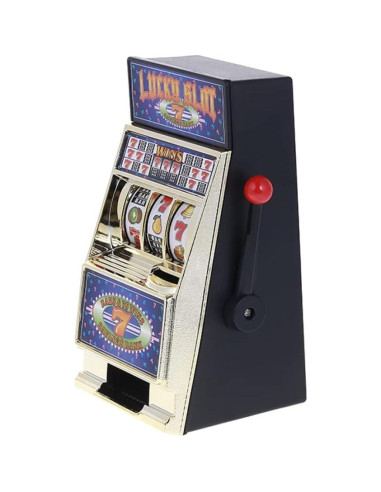 Mini Máquina Tragamonedas Manual 20 cm - Juego de Casino