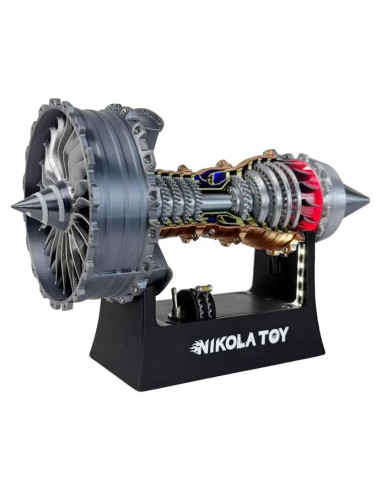 Modelo de Motor Turbofan TR900 NikolaToy - Escala 1:20