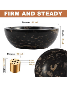 Soporte de Incienso de Mármol Koville Nero Portoro 13 cm 2