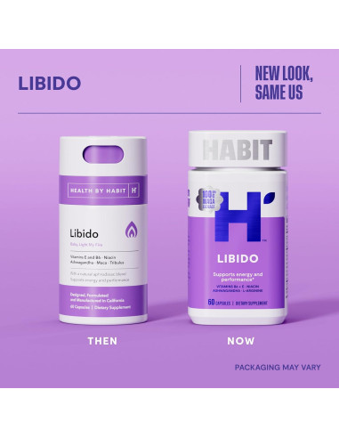 Suplemento de Libido HABIT 60 Cápsulas Veganas - Energía y Rendimiento