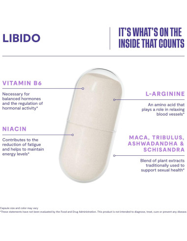 Suplemento de Libido HABIT 60 Cápsulas Veganas - Energía y Rendimiento
