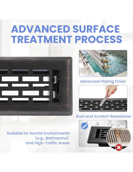 Registro de Piso 2x25 cm Howeall Bronce Aceitado Boston 2 Pcs