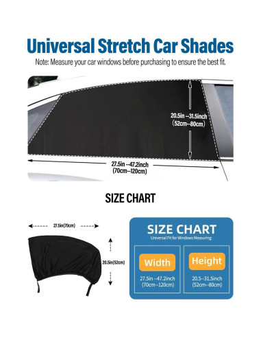 Sombrillas Laterales para Ventanas de Auto FOLUMAD CWS001