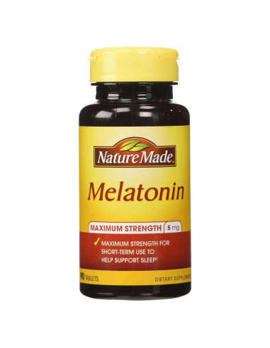 Suplemento de Melatonina 5mg Nature Made 90 Tabletas