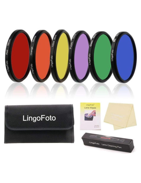 Juego de Filtros de Lente LINGO 37mm 6 Piezas + Funda y Limpieza