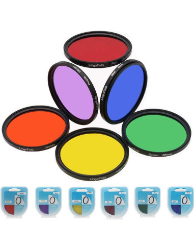 Juego de Filtros de Lente LINGO 37mm 6 Piezas + Funda y Limpieza