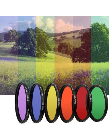 Juego de Filtros de Lente LINGO 37mm 6 Piezas + Funda y Limpieza