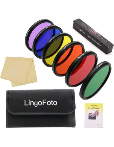 Juego de Filtros de Lente LINGO 37mm 6 Piezas + Funda y Limpieza