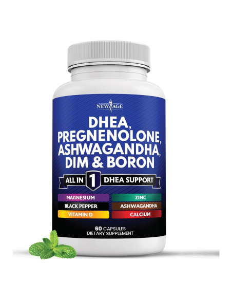Suplemento DHEA Nueva Era 60 Cápsulas con Pregnenolona y DIM