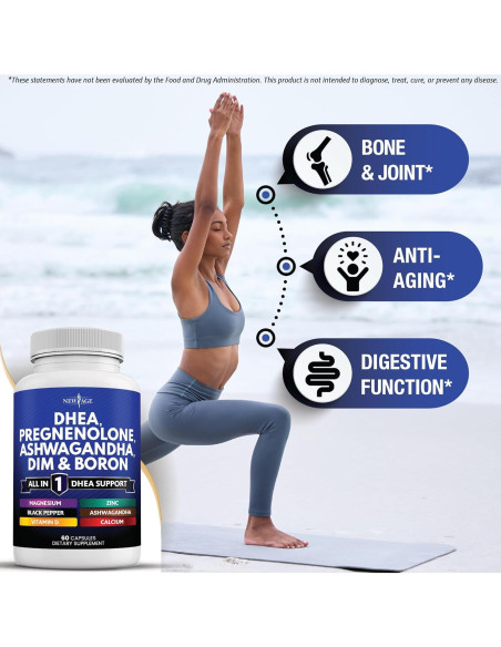 Suplemento DHEA Nueva Era 60 Cápsulas con Pregnenolona y DIM