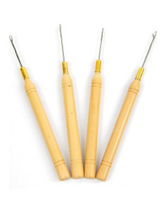 4 Agujas de Ganchillo BHQ para Extensiones de Cabello 2