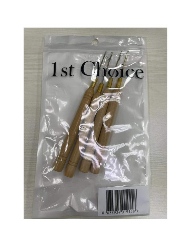 4 Agujas de Ganchillo BHQ para Extensiones de Cabello