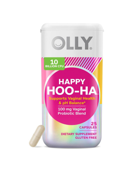 Cápsulas OLLY Happy Hoo-Ha Probioticos Salud Vaginal 25 Unidades