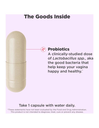 Cápsulas OLLY Happy Hoo-Ha Probioticos Salud Vaginal 25 Unidades