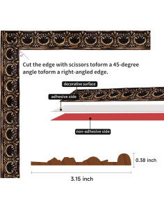 Moldura Autoadhesiva Flexible Leenevs 3m PVC Latón 2