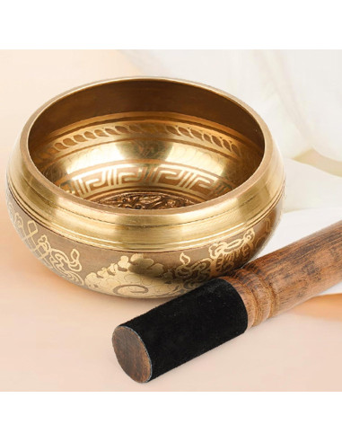 Mazo de Cuenco Cantante Hihealer 2 Piezas Madera de Nogal