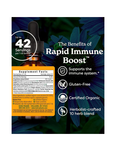 Tintura Inmunológica Herb Pharm 30 ml - Equinácea y Jengibre