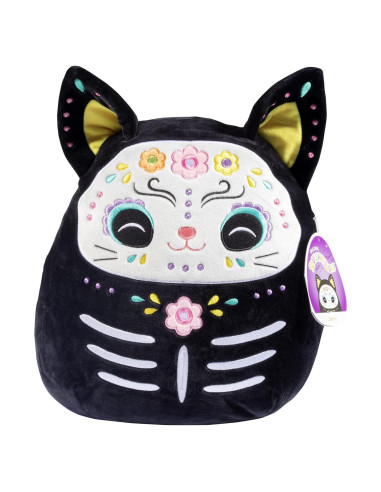 Squishmallows Gato del Día de los Muertos Zelina 30 cm - Peluche suave