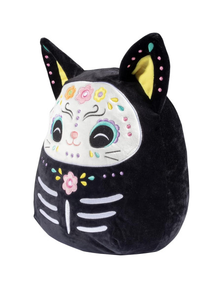 Squishmallows Gato del Día de los Muertos Zelina 30 cm - Peluche suave