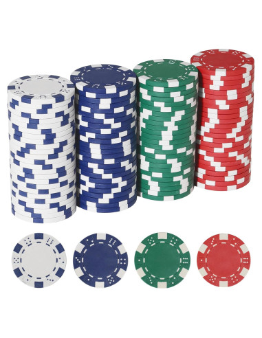 Set de Fichas de Póker LUOBAO 100 Piezas 11.5g para Juegos