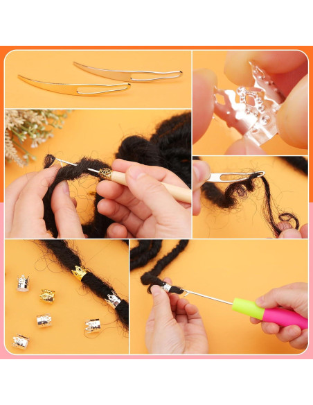 Juego de Ganchos de Crochet QMNNMA para Dreadlocks 0.5mm