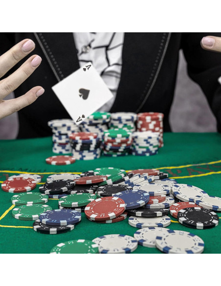 Set de Fichas de Póker LUOBAO 100 Piezas 11.5g para Juegos
