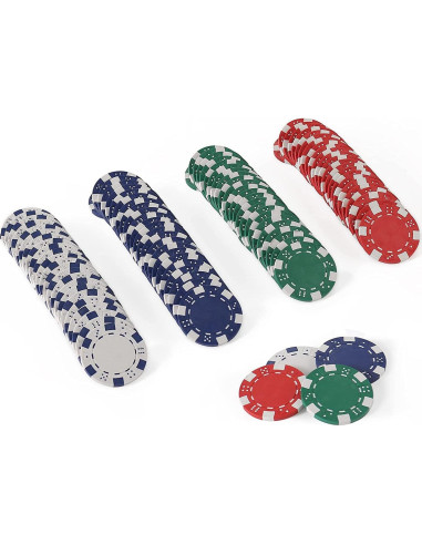 Set de Fichas de Póker LUOBAO 100 Piezas 11.5g para Juegos
