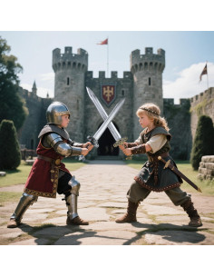 2 Espadas de Juguete Romanas Plata para Halloween y Cosplay 2