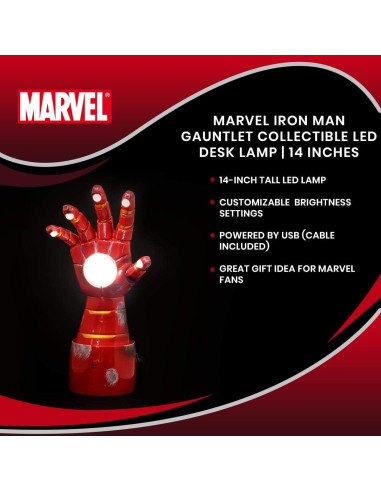 Lámpara de Escritorio LED Guantelete Iron Man Marvel 35.56cm
