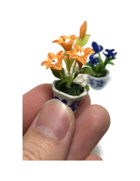 Conjunto de 3 Miniaturas de Flor Orquídea Mr_air_thai