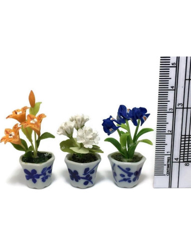 Conjunto de 3 Miniaturas de Flor Orquídea Mr_air_thai