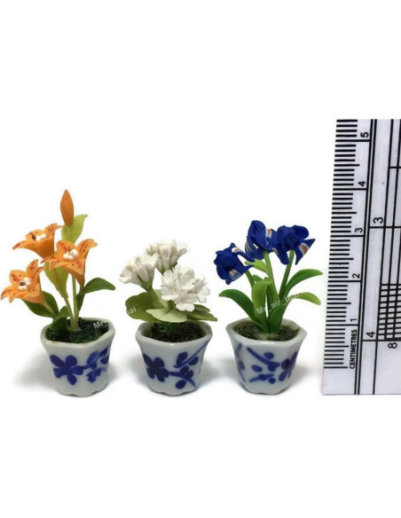 Conjunto de 3 Miniaturas de Flor Orquídea Mr_air_thai