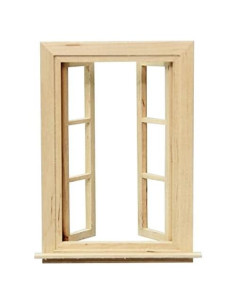 Ventana Doble Puerta Miniatura Cutemini 10.2x13.4 cm Madera